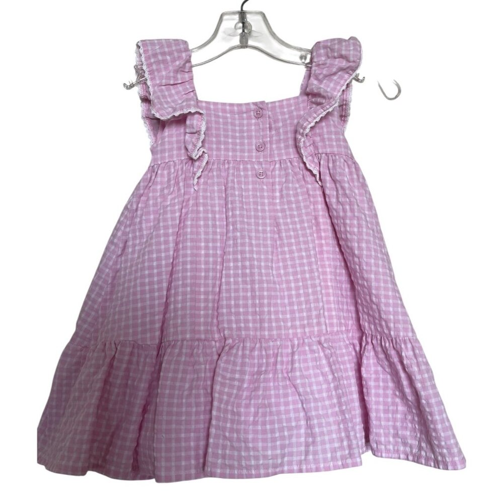 Janie And Jack Girls Dress Baby Size‎ 18-24 Months Pink Plaid Ruffle Bloomers - Picture 3 of 6